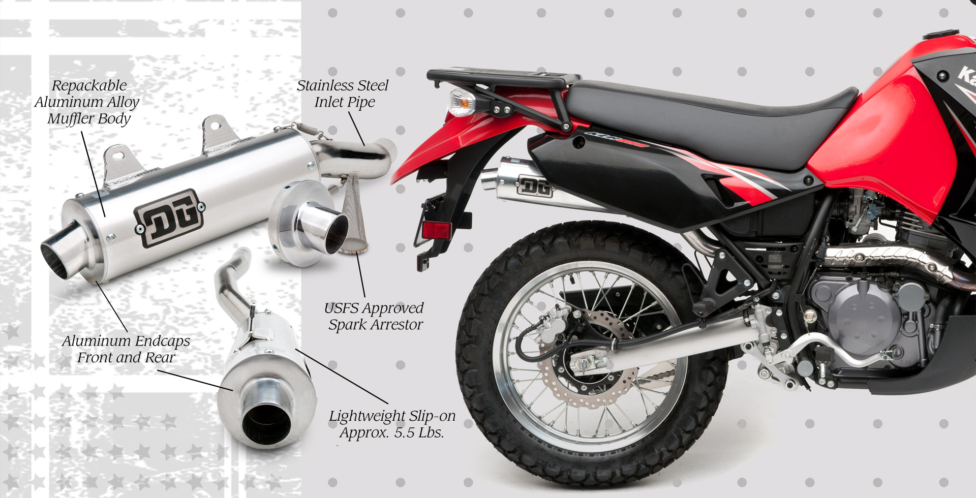 Klr 650 slip on exhaust new arrivals