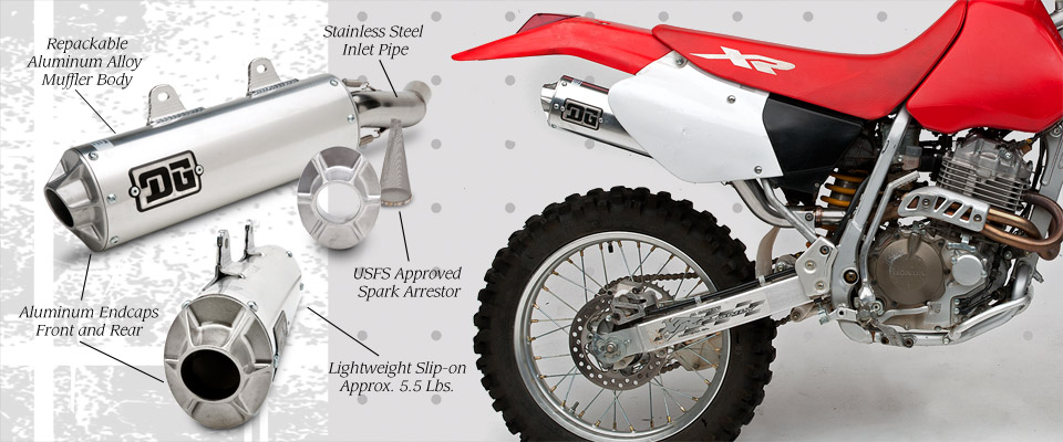 Honda XR250R/400R 1996-04 - DG Performance O-Series Slip-On Exhaust