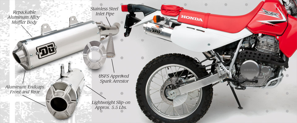 Honda XR650L 1992-12 - DG Performance O-Series Slip-On Exhaust