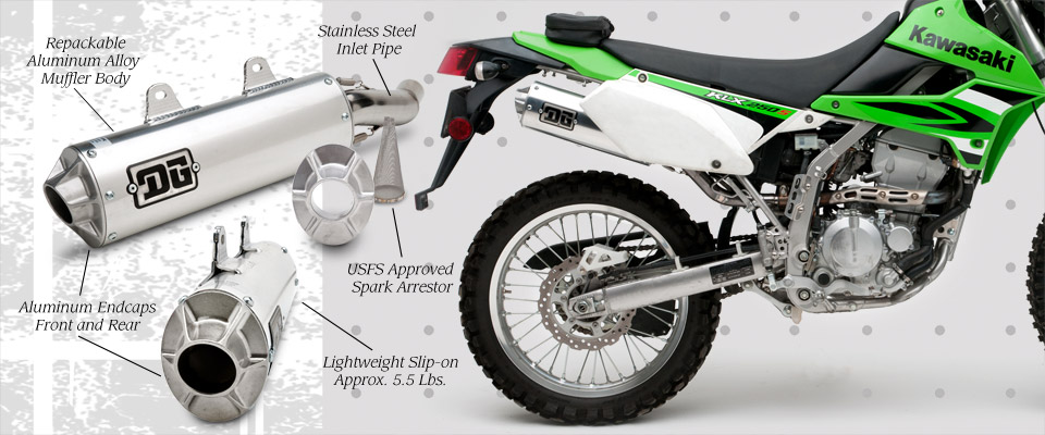 Kawasaki KLX 250 S/SF 2009-12 - DG Performance O-Series Slip-On Exhaust