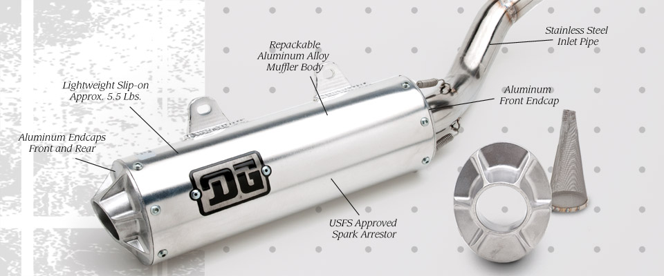 Kawasaki KLX250R/300R  - DG Performance O-Series Slip-On Exhaust